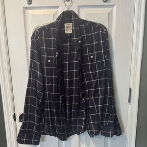 Black Windowpane Button-Down Men's Shirt